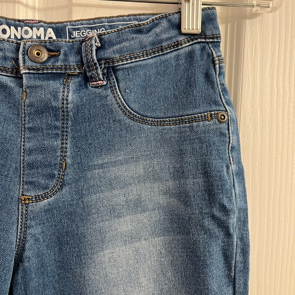 Sonoma Girls Jeggings Jeans Size 12 Blue Stretchy - Picture 7 of 16